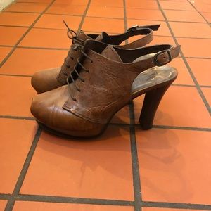 Henry Beguelin chunky open toe sling back heels